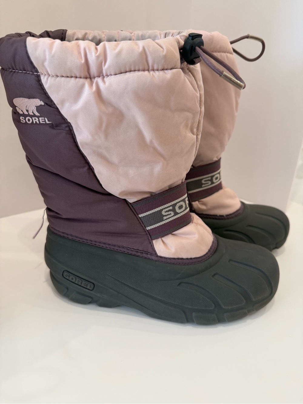 SOREL Youth Girls Winter Snow Boots Size 5Y Pink Purple